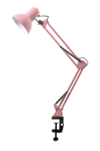 МТ2012 (Розовый коралл. Настольный светильник на струбцине, 60Вт, 220В, Е27.)