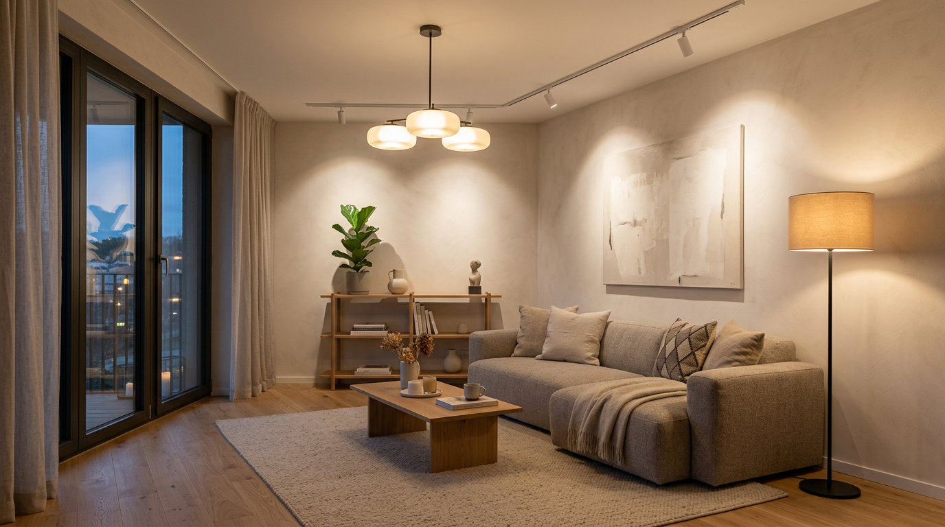 Как сделать освещение гостиной уютным и функциональным в Новосибирске