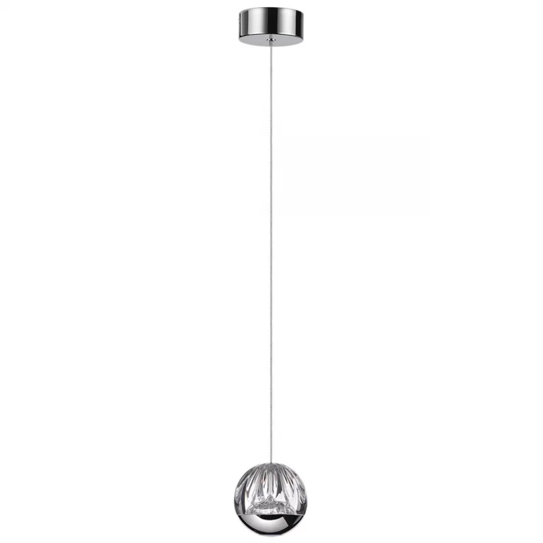 ODEON LIGHT 5100/5L L-VISION ODL25 хром/прозрачный/акрил Подвес "2 в 1" LED 5W 4000K 300Лм SONO