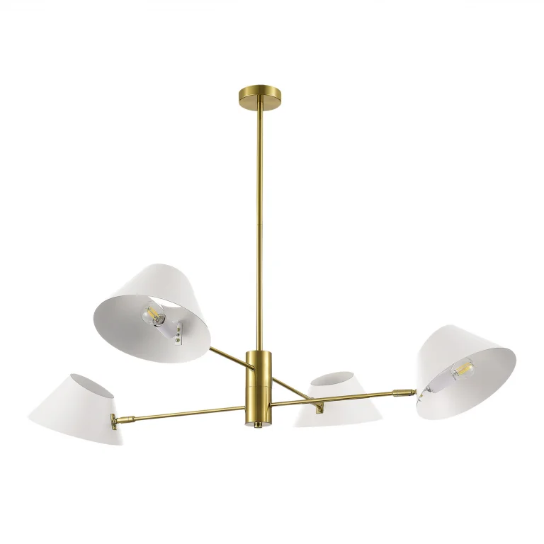 SLE1253-353-04 Светильник подвесной Латунь/Белый E14 460W