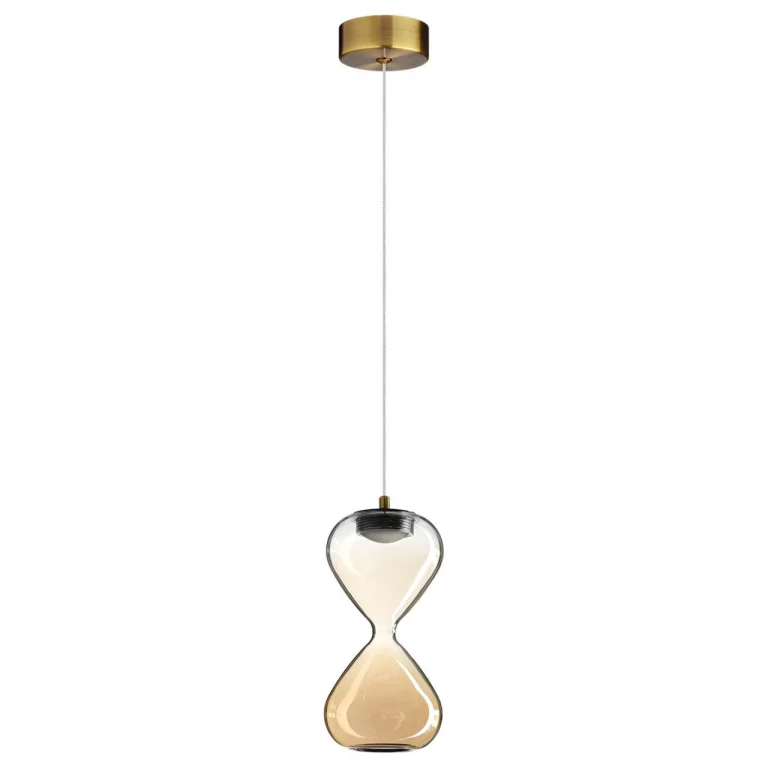 ODEON LIGHT 5093/4L PENDANT ODL25 415 античн.бронза/прозрачн./янтарный градиент/металл/стекло Подвес