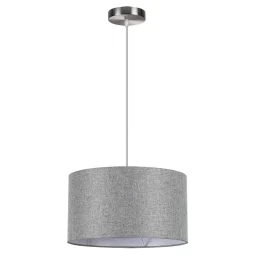 LUMION 8251/2 MODERNI LN25 000  никель/серый, металл/текстиль Подвес Е27 2*60W 220V NIKKI