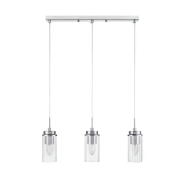 8102/3A COMFI LN25 хром/прозрачный металл/металл Подвес Е14 3*40W 220V ISHA
