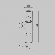 Настенный светильник (бра) Outdoor O432WL-02GF