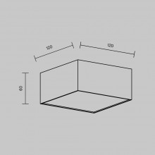 Потолочный светильник Technical C032CL-12W4K-SQ-B