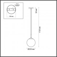 Подвесной светильник LUMION 6509/1B