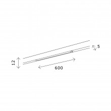 ST667.436.10 Магнитный трековый светильник Черный LED 1*10W 3000K 710Lm Ra>80 100 IP20 L600xW5xH12 2