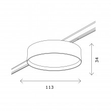 ST670.336.12 Магнитный трековый светильник Латунь LED 1*12W 3000K 500Lm Ra>80 100° IP20 D113xH34 24V