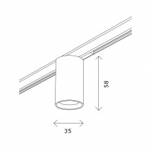 ST671.346.05 Магнитный трековый светильник Латунь LED 1*5W 4000K 340Lm Ra>90 36° IP20 D35xH58 24V