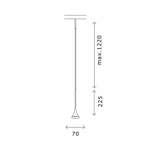 ST688.436.05 Магнитный трековый светильник Черный LED 1*5W 3000K Lm Ra>90  IP20 D70xH225 24V