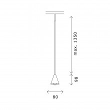ST689.446.05 Магнитный трековый светильник Черный LED 1*5W 4000K Lm Ra>90 40° IP20 D80xH98 24V