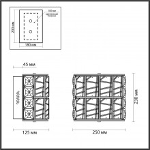 5071/32WL HALL ODL24 493 золото/прозрачный/металл/хрусталь/стекло Бра LED 15W 3700K VERSION