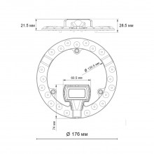 357750 VAX NT23 Модуль LED 18Вт без ДУ (NEW) 4000K D176 IP20