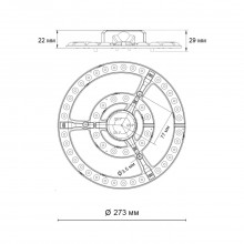 357771 POLO NT23 Модуль LED 48Вт c ДУ 2.4G /SMART 3000-4200-6500K D273 IP20