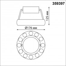 359397 OVER NT24 000 белый Светильник накладной светодиодный IP20 LED 12W вниз/5W вверх 220V 1360Лм 