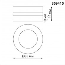 359410 OVER NT24 000 черный Светильник накладной/встраиваемый IP20 LED 5W 220V 3000K 240Лм GRODA