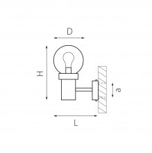 373610 Светильник BOLLA 1x10W (led) E27 ЧЕРНЫЙ IP65