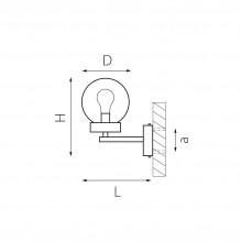 373620 Светильник BOLLA 1x10W (led) E27 ЧЕРНЫЙ IP65