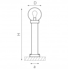 373910 Светильник BOLLA 1x10W (led) E27 ЧЕРНЫЙ IP65