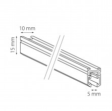 506017 Трек 24V двухконтактный однофазный LINEA 1м ЧЕРНЫЙ