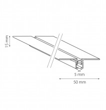 506317 Трек 24V двухконтактный однофазный встраиваемый LINEA 1м ЧЕРНЫЙ