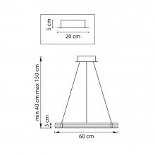 736261 Люстра ROTONDA 30W LED 1474LM 360G ЛАТУНЬ 3000K