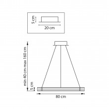 736281 Люстра ROTONDA 42W LED 2106LM 360G ЛАТУНЬ 3000K