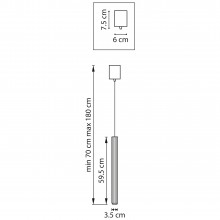 737017 Люстра PALLA 6W LED 561LM 24G ЧЕРНЫЙ 3000K