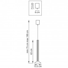 737028 Люстра PALLA 6W LED 561LM 24G КОФЕЙНЫЙ 3000K