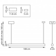 737116 Люстра PALLA 30W LED 2620LM 30G БЕЛЫЙ 3000K