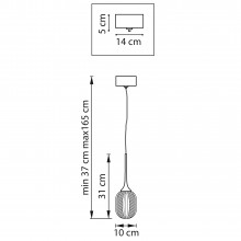 738011 Люстра ACRILE 7W LED 429LM 360G ЗОЛОТО 3000K