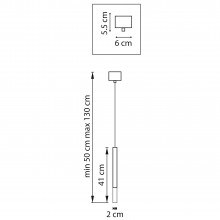 747137 Люстра TUBO LED 5W 250LM 360G ЧЕРНЫЙ 3000K