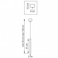 747237 Люстра TUBO LED 5W 300LM 25G ЧЕРНЫЙ 3000K