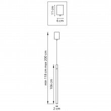 748437 Люстра TUBO LED 24W 2000LM 80G ЧЕРНЫЙ 3000K