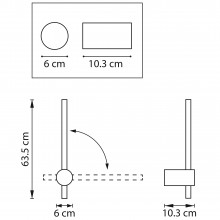 748533 Бра TUBO LED 15W 1200LM 80G ЗОЛОТО 3000K