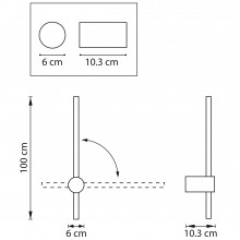 748633 Бра TUBO LED 24W 2000LM 80G ЗОЛОТО 3000K