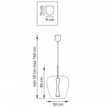 804202 Люстра CUPOLA LED 10W 500LM АЛЮМИНИЙ/КРАСНЫЙ 3000K