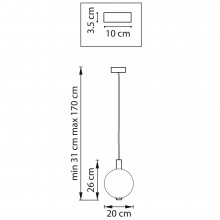 805401 Люстра COLORE LED 1х6W 320LM ЧЕРНЫЙ/СЕРЫЙ 3000K