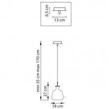 808023 Подвес FORMA 1х10W (led) E14 ШАМПАНЬ/КОНЬЯК