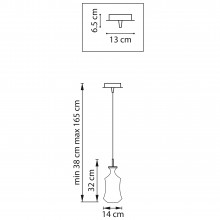 808033 Подвес FORMA 1х10W (led) E14 ШАМПАНЬ/КОНЬЯК