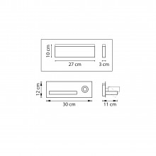 808546 Бра MURO 4W+3W LED LM БЕЛЫЙ 3000K