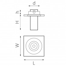 i516262 Светильник INTERO TUBO LED 10W 500LM 60G БЕЛЫЙ 3000K (217516+217262)