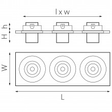 i536162 Светильник INTERO TUBO LED 7W*3 360LM*3 60G БЕЛЫЙ 3000K (217536+217162+217162+217162)