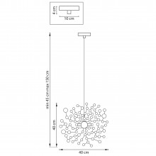 L1P721132 Подвес EXTRA 3х5W(led) G9 (721132+ 572102) ЗОЛОТО