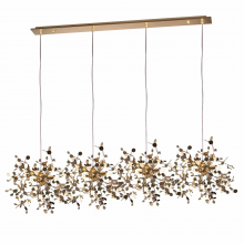 L4PL721132 Подвес четверной линейный EXTRA 4x3x5W(led) G9  (721132 - 4 + 572142 -1) ЗОЛОТО