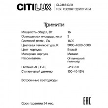 CL238641 Тринити Черный Св-к Наст.-Потол