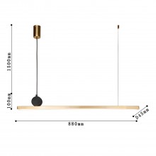 4061-1P, подвесная люстра, L880xW45xH100/1600, LEDx35W, 2800LM, 4000K, included