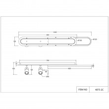 4075-2C, потолочный светильник, L1000xW120xH160, LEDx50W, 2200-4200LM, 3000-6000K, included, remote 