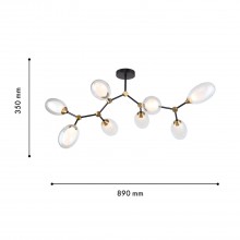 4083-8P, подвесная люстра, L890xW800xH350, 8xG9x40W, excluded
