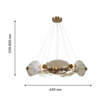 4085-7P, подвесная люстра, D650xH250/800, 7xE14x40W, excluded